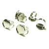 Supports de bague Ronde 20mm, Qualité Supérieure, Laiton finition Argent Platine, Accessoire DIY