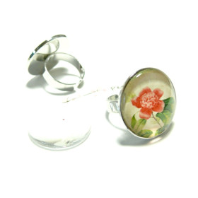 BN1124102 PAX 10 supports de bague Qualité Supérieure Laiton couleur Argent Platine 25mm 