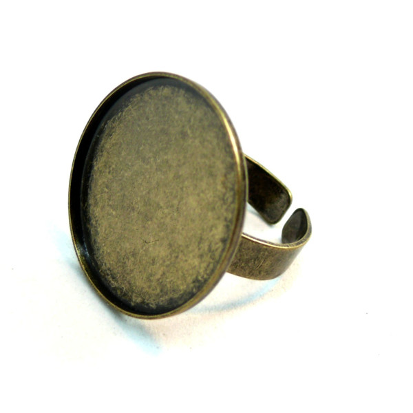 BN1124102 PAX 10 supports de bague Qualité Supérieure Laiton couleur Argent Platine 25mm 