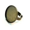BN1124102 PAX 10 supports de bague Qualité Supérieure Laiton couleur Argent Platine 25mm 