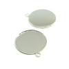 Supports de Pendentif Plateau Attache Ronde 12mm – Laiton Argent Platine