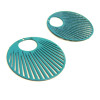 Estampes pendentif filigrane Cercle 30mm Bleu Canard