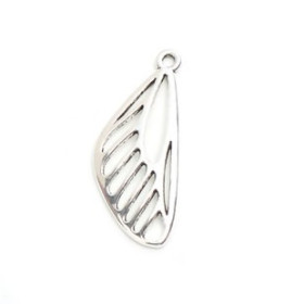 PS110205717 PAX 5 breloques pendentifs Ailes d'insecte, ailes de papillon métal couleur Argent Platine