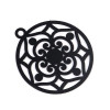 Estampes Pendentif Filigrane Arabesque 35mm Noir
