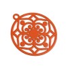 PS110206697 PAX de 4 Estampes pendentif filigrane Arabesque 35mm Orange