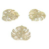 Estampes pendentif filigrane Mini Feuille de montserrat couleur Doré de 10mm
