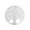 PS110107763 PAX 4 Estampes Rondes Arbres à Coeurs 55mm couleur Argent Platine