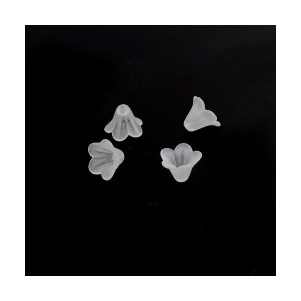 PS110209255 PAX 100 petites fleurs acrylique Blanc transparent