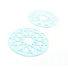 Estampes pendentif filigrane Mandala 33mm Bleu ciel