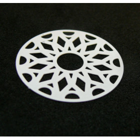 AE114464  PAX de 2 Estampes pendentif filigrane Mandala 33mm Blanc
