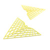 Estampes pendentif filigrane Triangle 35 par 40mm Jaune