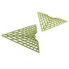 Estampes pendentif filigrane Triangle 35 par 40mm Kaki
