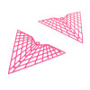 Estampes pendentif filigrane Triangle 35 par 40mm Rose Flashy