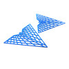 Estampes pendentif filigrane Triangle 35 par 40mm Bleu Roi