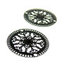 Estampes pendentif filigrane filigrane Mandala 23mm  Noir