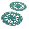 Estampes pendentif filigrane filigrane Mandala 23mm  Bleu Canard