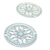 Estampes, connecteur filigrane Mandala 23mm  Gris
