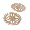 Estampes pendentif connecteur filigrane Mandala 23mm Or Rose