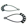 AE115240 Lot de 4 Estampes pendentif filigrane Cercle 30mm Vert d'eau