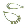 Estampes Pendentif Filigrane Goutte Géométrique 30mm Kaki – Cuivre