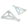 PAX 10 pendentifs, breloque TRIANGLE 26mm metal DORE S1188305