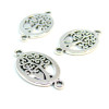 PS110117013 PAX 25 pendentifs breloque connecteurs Arbre métal couleur Argent Antique