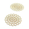 Estampes pendentif filigrane Fleur 12mm métal couleur Doré