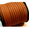 Cordon en suédine 5mm aspect daim Marron Fauve