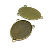 H11791825 PAX 10 Supports de Pendentif Connecteur TRIPLE 18 par 25mm métal couleur Bronze