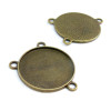 H11793040 PAX 10 Supports de Pendentif Connecteur TRIPLE 30 par 40mm métal couleur Bronze