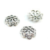 Coupelles Coquille Dentelle 14mm – Métal Argent Antique