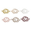 Estampes pendentif connecteur filigrane Fleur de lotus 23mm métal Bordeaux