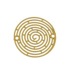 PS110204938 PAX de 10 Estampes pendentif connecteur filigrane Spirale 18mm métal couleur Vieux Rose