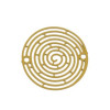 PS110204938 PAX de 10 Estampes pendentif connecteur filigrane Spirale 18mm métal couleur Vieux Rose