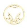 Connecteurs, médaillon Fleur de Lotus 20mm, métal couleur Doré