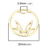 PS110221672 PAX 5 connecteur medaillon Fleur de Lotus 20mm métal couleur Doré