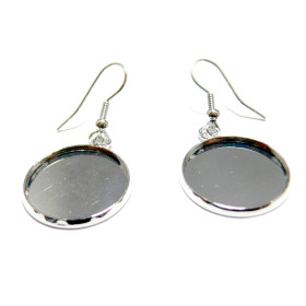 Supports de Boucle d’Oreille Crochet 10mm – Métal Laiton Argent Platine