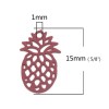 PS110206597 PAX 20 Estampes pendentif petit ananas Bordeaux 15mm