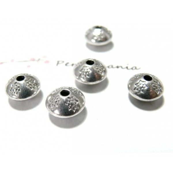 10 perles en metal intercalaire etoiles PP ref 101657
