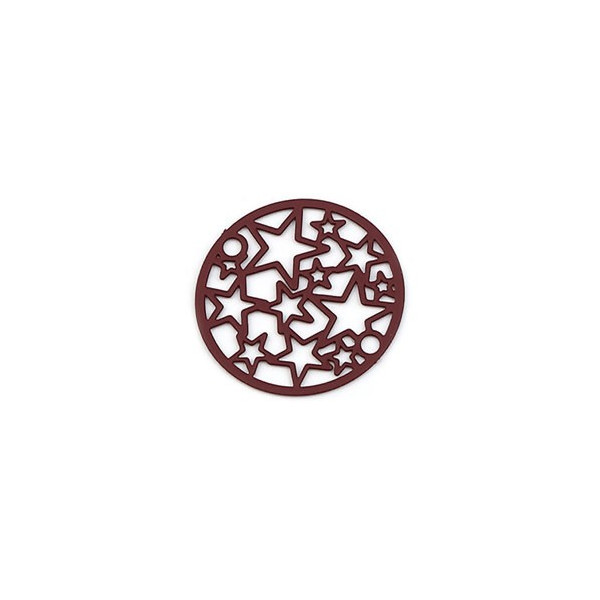 PS110204941 PAX de 10 Estampes pendentif connecteur filigrane Spirale 18mm métal couleur Doré