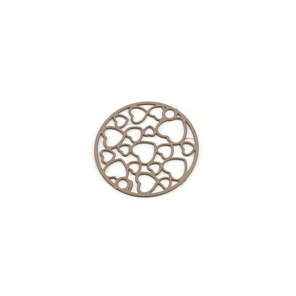 Estampes connecteur filigrane Medaillon Multi etoiles 20mm métal couleur Doré