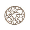 Estampes connecteur filigrane Medaillon Multi etoiles 20mm métal couleur Doré