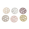 Estampes connecteur filigrane Medaillon Multi Coeur 20mm métal couleur Bordeaux