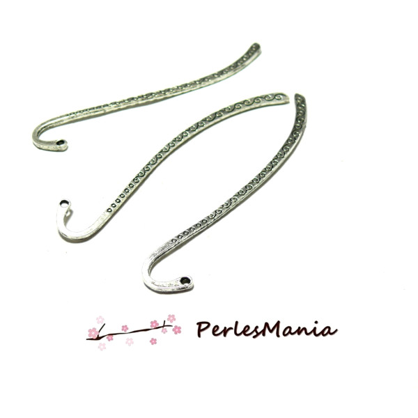 Marques page Arabesque à customiser, metal finition Argent Antique