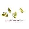 boucles d'oreille clips DORE avec anneau d'accroche