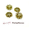 coupelles coquille calottes dentelle 14mm   VIEIL OR