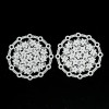 Estampes pendentif connecteur filigrane Multi fleurs 29mm métal couleur Noir