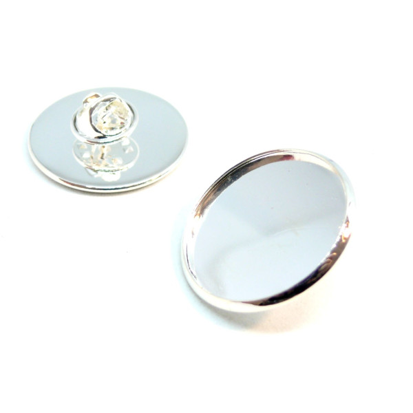 Supports de broche PINS en 12mm Laiton couleur Argent Vif