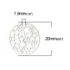 Estampes connecteur filigrane Medaillon Multi etoiles 20mm métal couleur Argent Platine