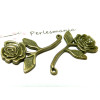pendentifs fleurs avec tige  métal couleur Bronze